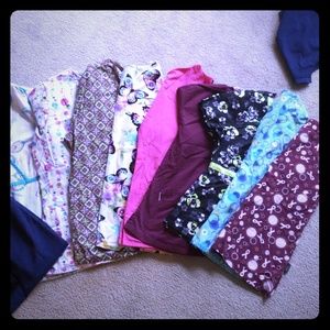 large and medium scrub tops